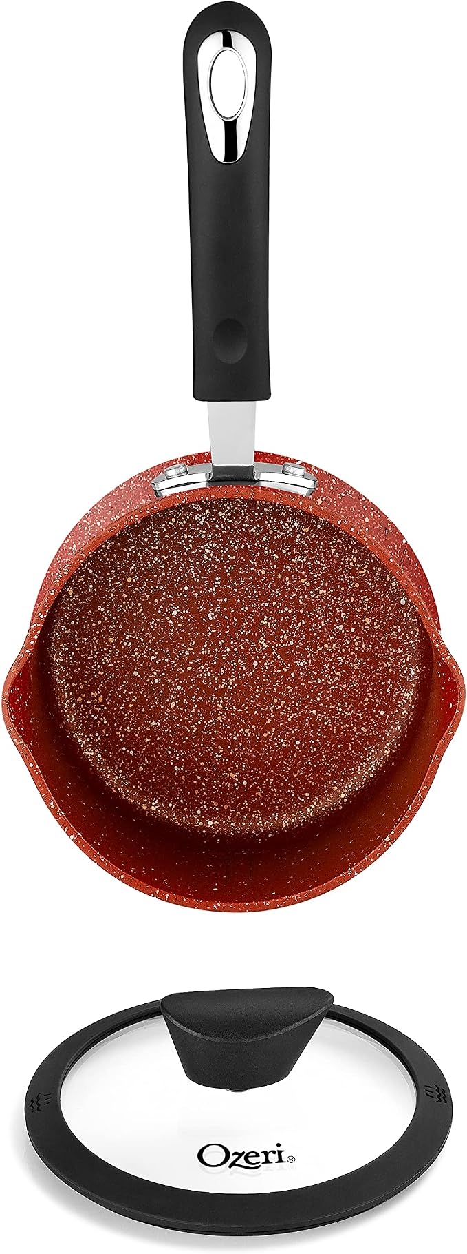 The All-In-One Stone Saucepan and Cooking Pot By Ozeri | Utilizes A Stone-derived Coating From Germany That Is 100% Free of APEO, GenX, PFBS, PFOS, PFOA, NMP and NEP