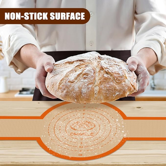 Silicone Bread Sling, Easy Sourdough Transfer, Nonstick, 2 Pack | Easy Cleanup & Reusable Baking Mats, Sour Dough Tools & Supplies for Dutch Oven