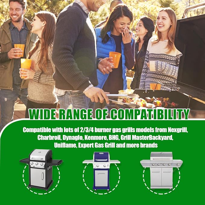 Uniflasy Grease Tray with Catch Pan for Nexgrill, Dyna-Glo Grills | Adjusts from 15"-25.5"; fits Char-Broil, Cuisinart, Kenmore and Expert Grill 2/3/4 burner models; includes 10 foil liners