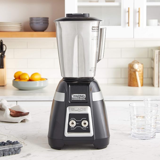 Waring Blade Blender with 48 oz Stainless Steel Jar & Toggle & Pulse | 1.5 Horsepower Motor, 2-Speed Toggle Controls with Pulse, 48 oz Stainless Steel Jar, for Bars & Restaurants, NSF Certified