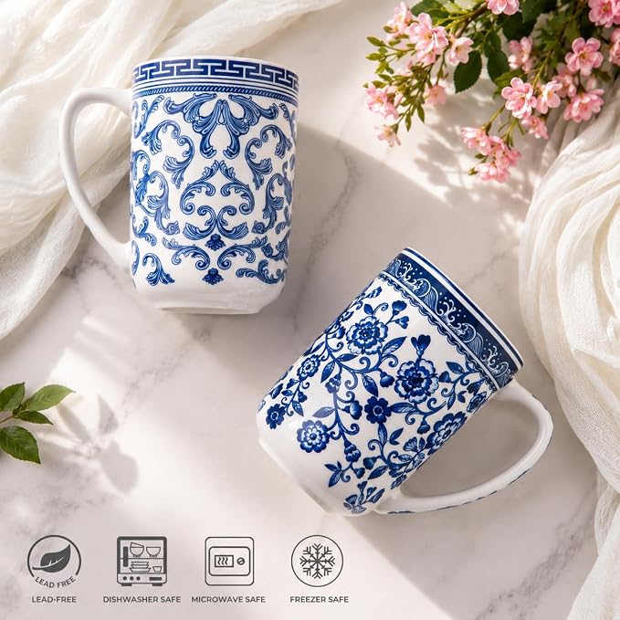 AmorArc Tea Cup With Infuser and Lid, 18oz Loose Leaf Tea Mug With Steeper | Porcelain Tea Mug With Infuser and Lid, Large Strainer Tea Cup with Lid for Tea, Coffee Mug for House-warming Birthday Gift