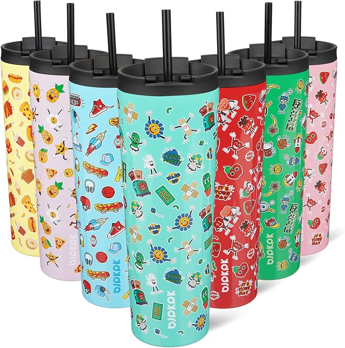 BJPKPK 30 oz Coffee Tumbler with Straw, Insulated Stainless Steel Cup | Double Wall Vacuum, Leak Proof Lid, Keeps Hot/Cold/Iced, BPA Free, Travel & Outdoor, Spring Party-Green