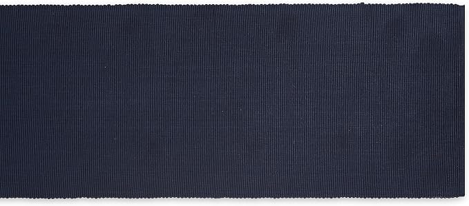 DII Basic Everyday Ribbed Tabletop 100% Cotton, Table Runner, 13x72, Nautical Blue