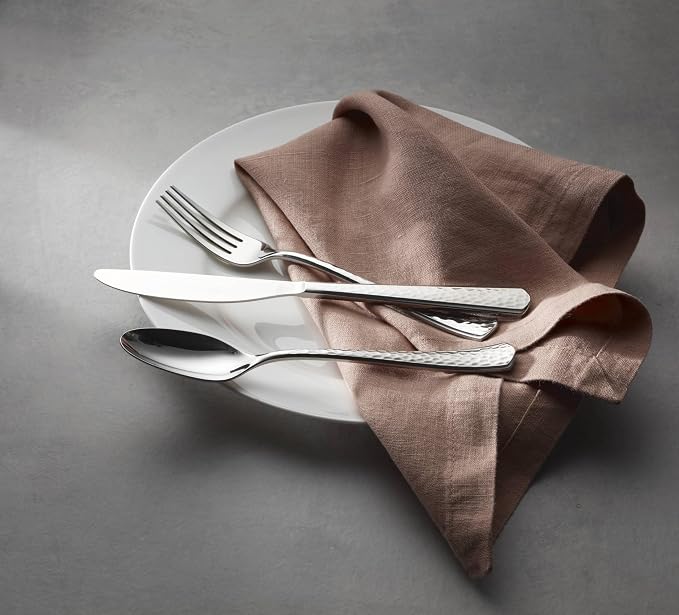 Oneida Etta 20-Piece 18/0 Silverware Set for 4, Flatware | mirror finish, dishwasher safe | includes knives, forks, and spoons | cutlery set for kitchen and dining