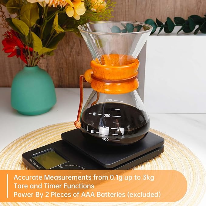 Pour Over Coffee Maker Set with Manual Coffee Grinder and Coffee Scale | Complete Coffee Maker Set, Pour Over Coffee Dripper and V60 Coffee Filter Set, Hand Coffee Grinder Set, Ideal Birthday Gift