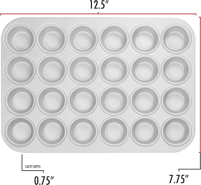 Fat Daddio's Anodized Aluminum Mini Muffin Pan, 11.2 x 15.8 Inch