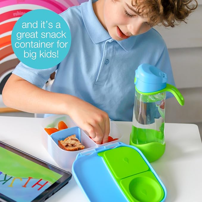 b.box Mini Lunch Box, Snack Containers for Kids, Lunch Box Kids, 4.25 Cup | Bento Box for Kids, Sanck Box, Lunch Containers, Leak Proof, Dishwasher Safe, BPA Free, PFAS Free, Ages 3+ — Indigo Rose