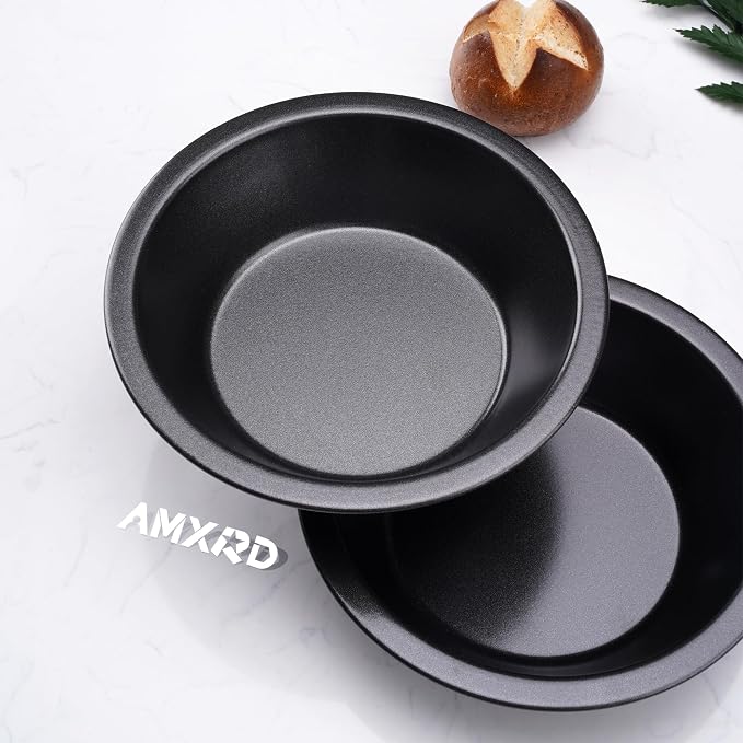 5 inch Mini Pie Pan, 5-Piece Small Pie Tins | Reusable Nonstick Round Carbon Steel Cake Pans Perfect for Oven and Instant Pot Baking, Reusable, Durable, Easy to Clean