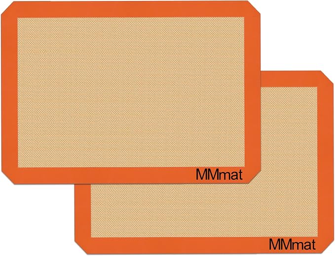 Best German Silicone Baking Mat - 2 Medium-Sheet Size | Non Slip Silicone Baking Sheet, Non Stick Reusable, BPA Free, PFOA Free, Non-toxic, Dishwasher Safe