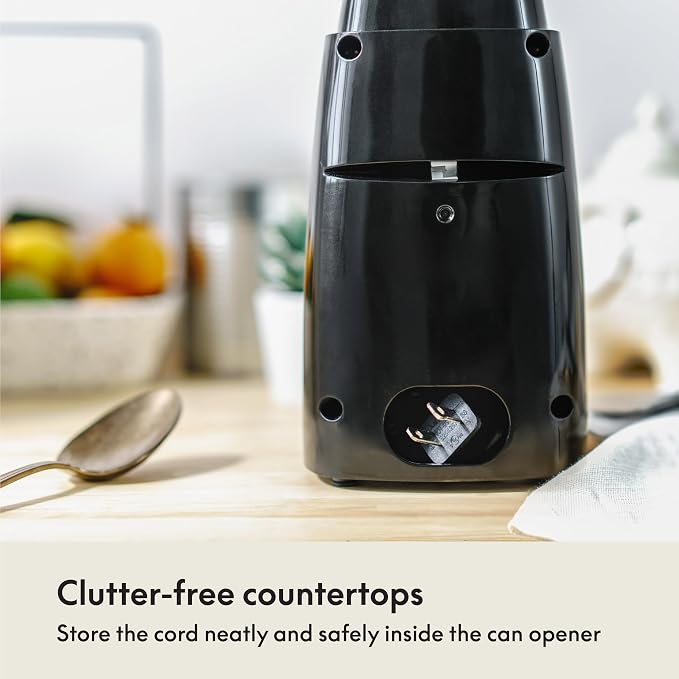 bella Electric Can Opener and Knife Sharpener, Black