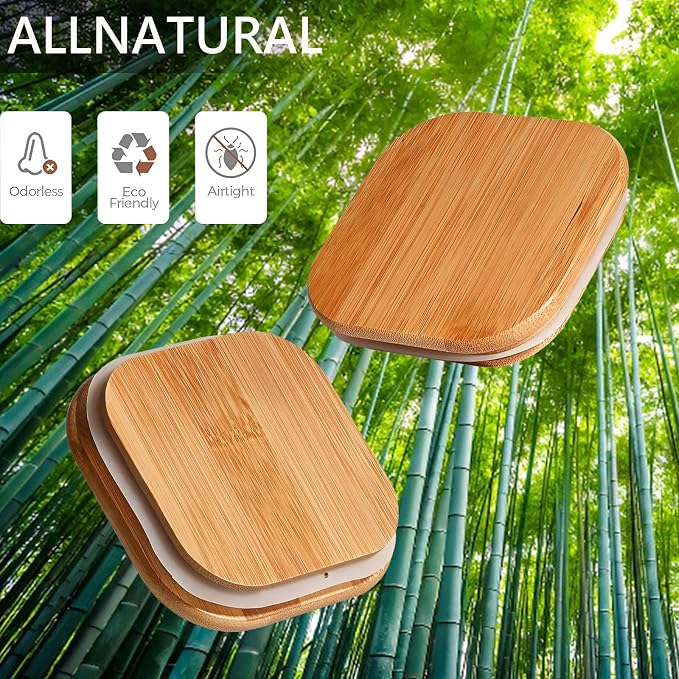1.6 Qt Square Glass Storage Containers with Lids, Clear Food Storage Container Jar with Sealing Bamboo Lid for Noodles Flour Cereal Rice Sugar Tea Coffee Beans (Square-3Pack)