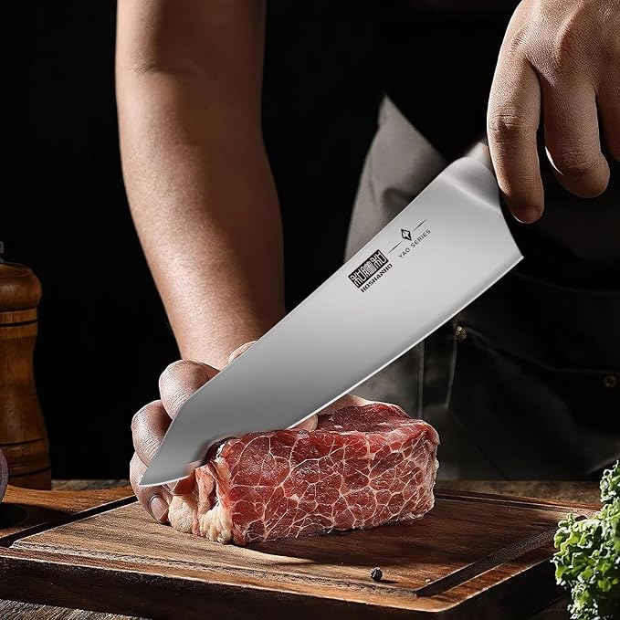 HOSHANHO 16-Piece Kitchen Knife Set with Block, Ultra Sharp Chef Knife Set | High Carbon Powder Steel Knife Block Set, Professional Knife Set with Sharpener, Ergonomic Pakkawood Handle