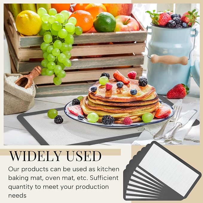 Reallnaive 8 Pcs Silicone Baking Mats Compatible with Harvest Right Freeze Dryer Small Trays Silicone Mats Reusable Food Safe Sheet Heat Resistant Durable Easy Clean No Stick for Kitchen