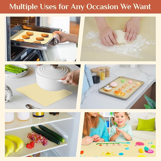 GTJ Silicone Baking Mat Roll, Reusable Baking Sheet Liners, 12 in x 6 ft | Free Cut to Size, Food-Grade, Non-Stick, Non-Slip, For Dough, Pastry, Air Fryer, Freeze Dryer, Oven Pan, Kitchen Counter
