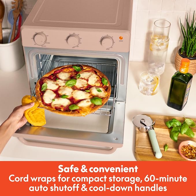 bella 6 Slice Toaster Oven With Air fryer, Blossom