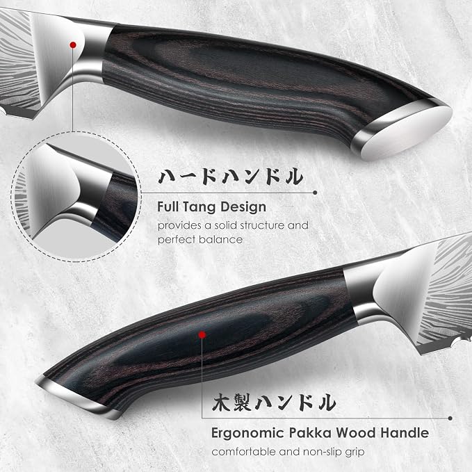 10 inch Bread Knife in Powder Steel, Serrated Bread Knife | for Homemade Bread Sourdough Ultra Sharp Bread Slicer Knives with Ergonomic Pakkawood Handle for Sourdough, Turkey and Fruit