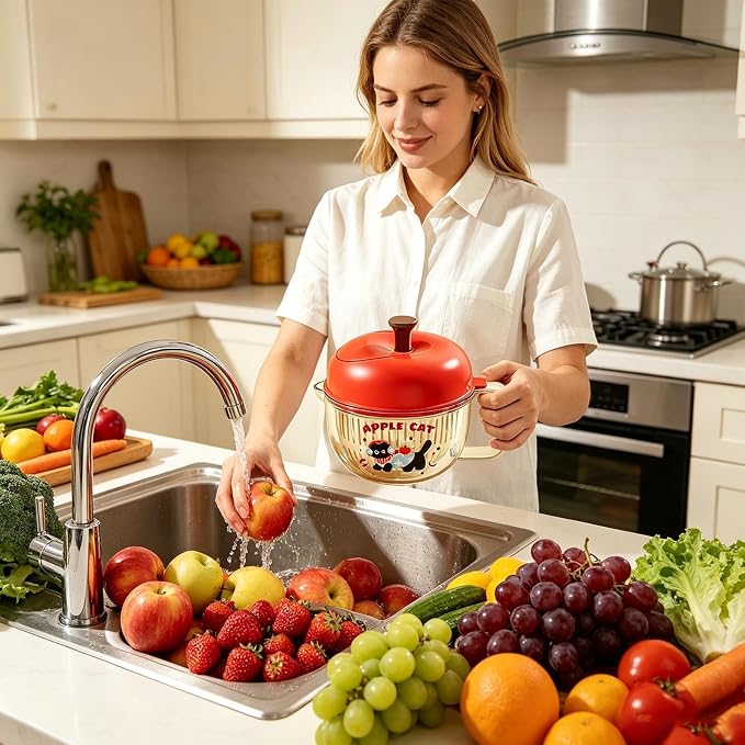 Fruit Washer Compact Draining Kitchen Tool | Vegetables Wash Bowl for Cleaning Vegetables Berry Cheese Kitchen Meal Prep Home Food