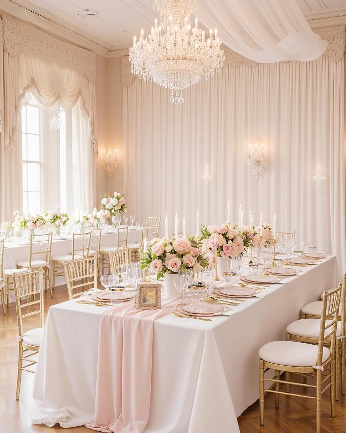Nervure 175Pcs Pink Plastic Plates, Disposable Party Plates for 25 Guests | 25 7.5" Dessert & 25 10.25" Dinner Plastic Plates, 75 Gold Cutlery, 25 9oz Cups, 25 Napkin for Wedding & Party, BPA-free