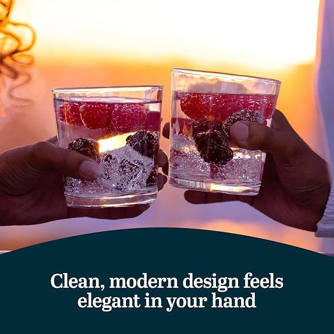 Libbey Preston Tumbler & Rocks Drinking Glasses Set of 16, All-Purpose Cups | 16 oz and 13 oz Capacities for Water, Juice, Cocktails, and More with Wide Mouths and Dishwasher-Safe Cleanup