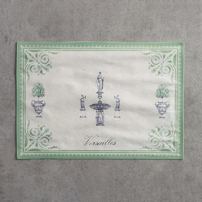 Maison d' Hermine Placemats Set of 2 Reusable 100% Cotton (13"x19") | Cloth Place Mats Washable Table Mats for Kitchen Dining Party Wedding Hotel Home Restaurant Spring Summer - Jardin Du Roy