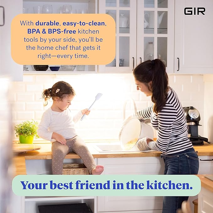 GIR: Get It Right 5 Piece Silicone Ultimate Kitchen Utensils Set - Ladle, Spatula, Flip, Spoon & Spoonula - Non-Toxic Cooking Utensils for Nonstick Cookware, Cooking and Baking - Studio White