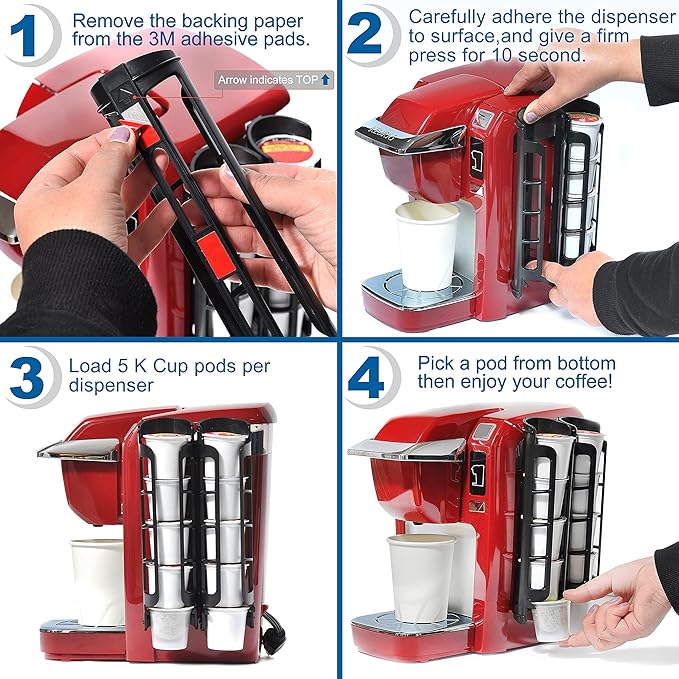 STORAGENIE Coffee Pod Holder for Keurig, Stores 10 Pods | Compatible with K-Cups, Vertical storage saves counter space, Ideal for small kitchens, RVs and dorms