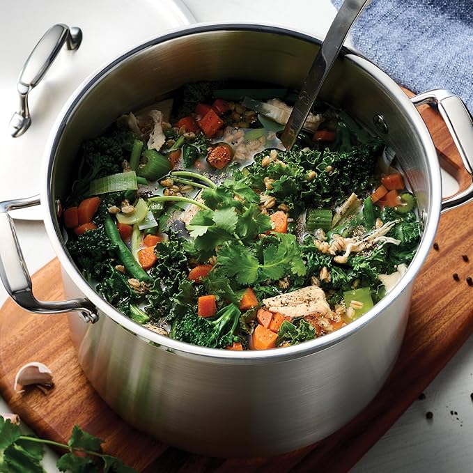 Tramontina Gourmet Stainless Steel 8-Quart Stock Pot with Lid