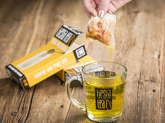 Tiesta Tea Loose Leaf Filters for Brewing | Disposable Infuser for Hot & Iced Drinks, Easy-Fill Steeper, Unbleached Paper, Single-Cup Infuser for Loose Leaves