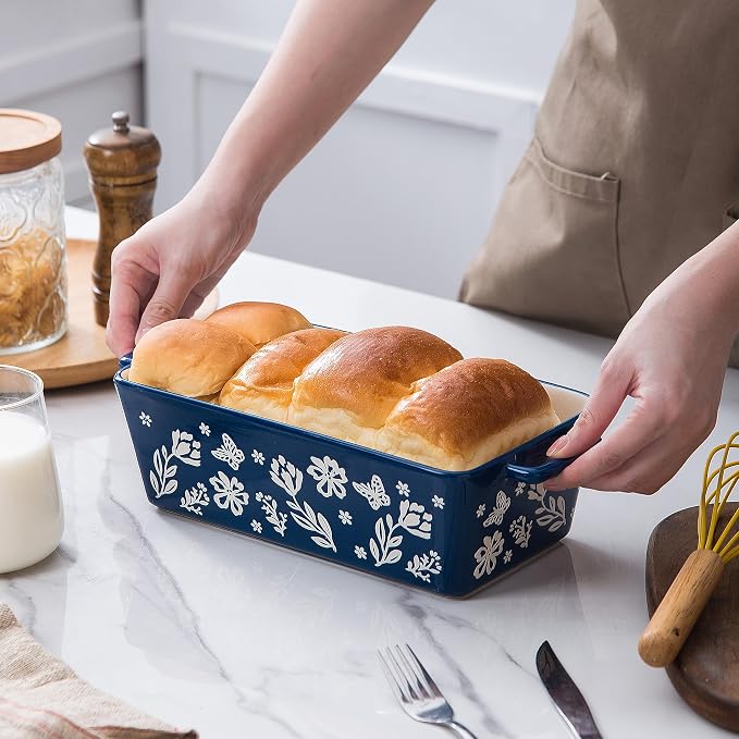 Wisenvoy Bread Pan Loaf Pan Ceramic Bread Pans for Baking Meatloaf Pan Nonstick Loaf Pans