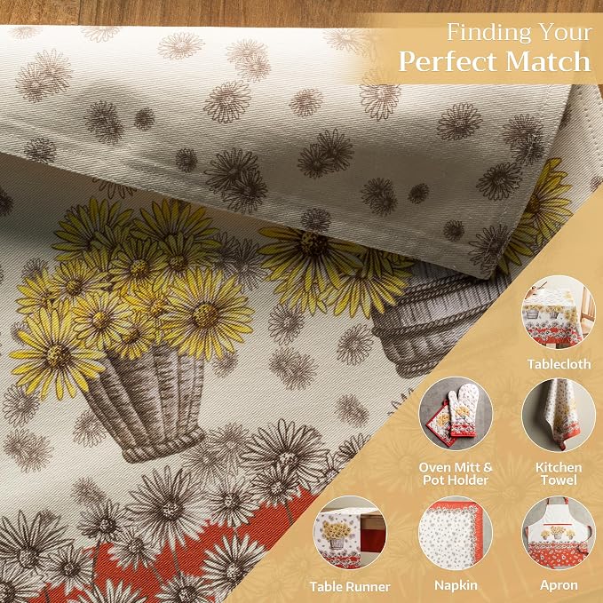 Maison d' Hermine Placemats Set of 4 Reusable 100% Cotton (13"x19") | Cloth Place Mats Washable Table Mats for Kitchen Dining Party Wedding Hotel Home Thanksgiving Christmas - Bagatelle