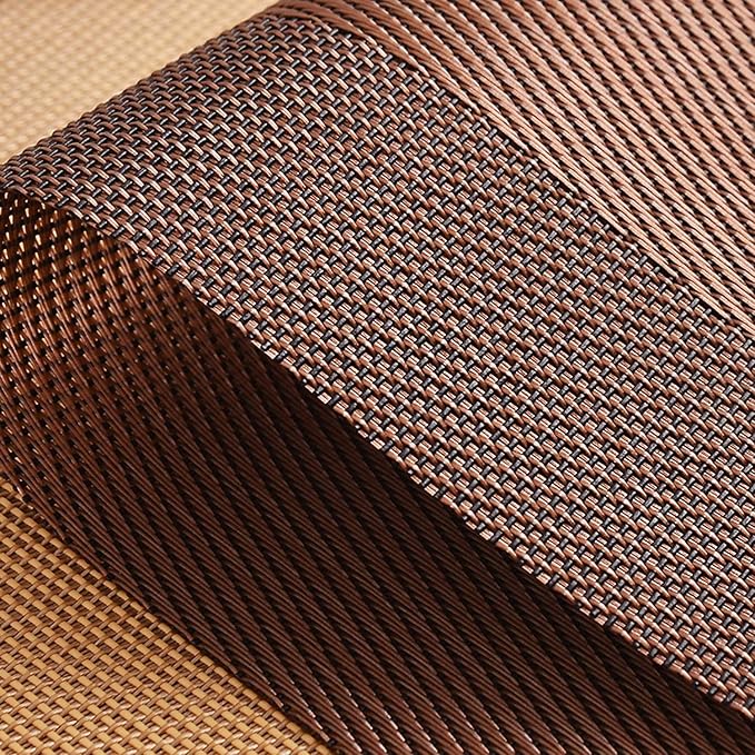 Table Placemats Dining Table Place Mats Set of 4 Heat Resistant Insulation Non-Slip Vinyl for Kitchen Dining Room 18" * 12" Dark Brown