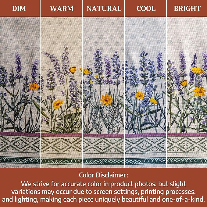 Maison d' Hermine Placemats Set of 4 Reusable 100% Cotton (13"x19") | Cloth Place Mats Washable Table Mats for Kitchen Dining Party Wedding Hotel Home Restaurant Spring Summer - Fanny Lavender