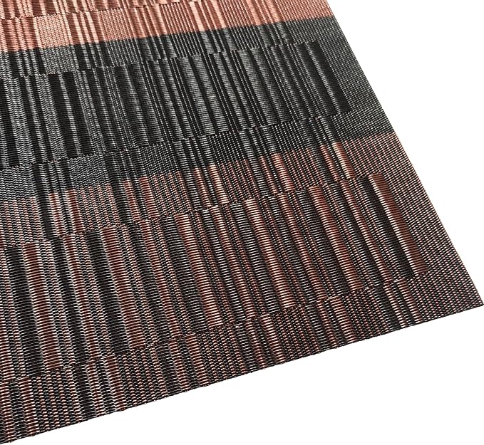 Table Placemats Dining Table Place Mats Set of 6 Heat Resistant Insulation Non-Slip Vinyl for Kitchen Dining Room 18" * 12" Brown Gradient