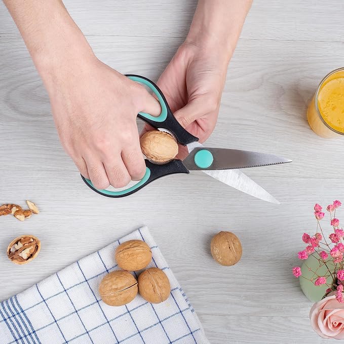 Mr. Pen- All Purpose Kitchen Shears with Protective Sheath, 8 Inch | Dishwasher Safe, Stainless Steel Food Scissors with Micro-Serrated Blades, Soft Grip Comfort Handle