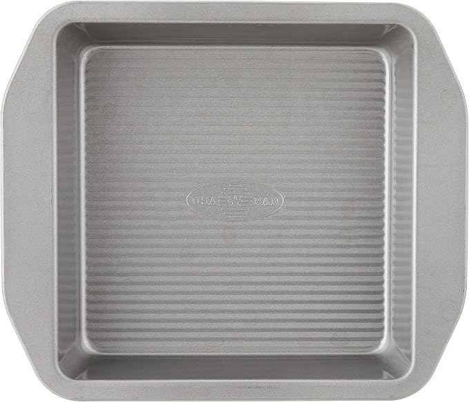 USA Pan 12-Cup Muffin Pan and 8-Inch Square Cake Pan Aluminized Steel Bakeware Set