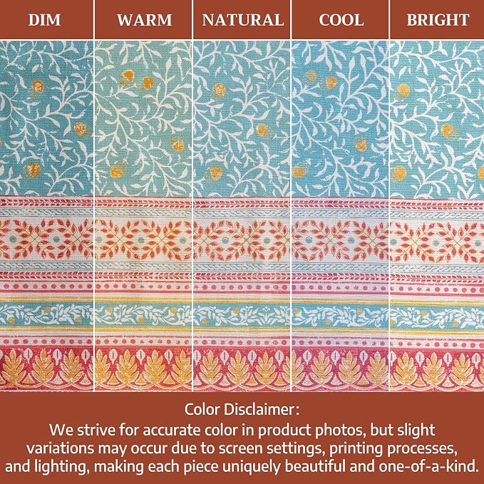 Maison d' Hermine Placemats Set of 4 Reusable 100% Cotton (13"x19") | Cloth Place Mats Washable Table Mats for Kitchen Dining Party Wedding Hotel Home Thanksgiving Christmas - Carpo