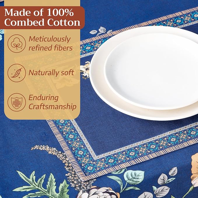 Maison d' Hermine Placemats Set of 4 Reusable 100% Combed Cotton (13"x19") | Cloth Place Mats Washable Table Mats for Kitchen Dining Party Wedding Hotel Home Restaurant Spring Summer - Artichoke