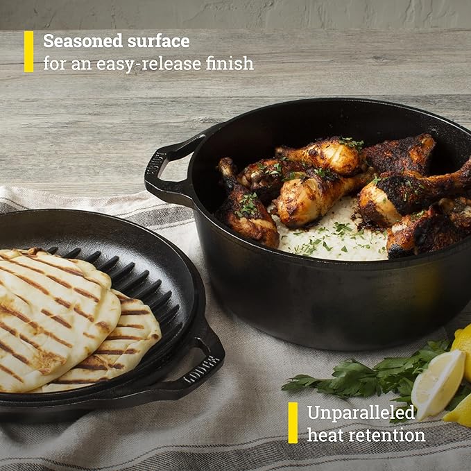 Lodge Chef Collection 6qt Double Dutch Oven