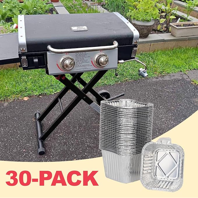 Grease Cup Liners for Razor 1 & 2 Burner GGC2030M GGC2030L Griddle 30-Pack | Grease Catcher Fits Razor GGT2130L GGT2160M GBT1860L parts, for Blackstone 1650 aluminum foil drip pan liners, heatproof