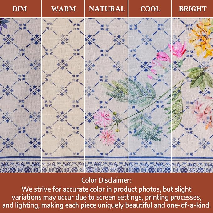 Maison d' Hermine Placemats Set of 4 Reusable 100% Cotton (13"x19") | Cloth Place Mats Washable Table Mats for Kitchen Dining Party Wedding Hotel Home Restaurant Spring Summer - Faience