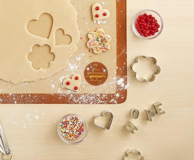 Mrs. Anderson's Baking Non-Stick Silicone Baking Mat - Reusable Oven Liner & Pastry Mat - For Breads, Cookies, Roasting & More - Baker’s Essentials - Heat-Resistant to 480°F - Big Baking Mat