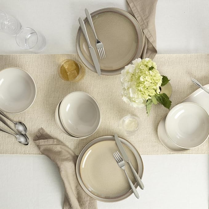 Oneida Mooncrest 45-Piece 18/0 Silverware Set for 8, Flatware | mirror finish, dishwasher safe | includes serving spoons and utensil set | cutlery set, wedding silverware