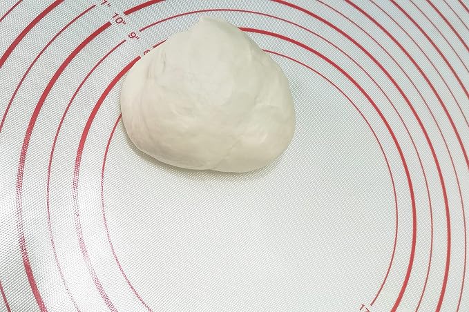 Yansumi silicone pastry non stick baking mat with measurement fondant mat with three sizes for silicone baking mat, counter mat, dough rolling mat,fondant/pie crust mat (Red, 32"L x 24"W)