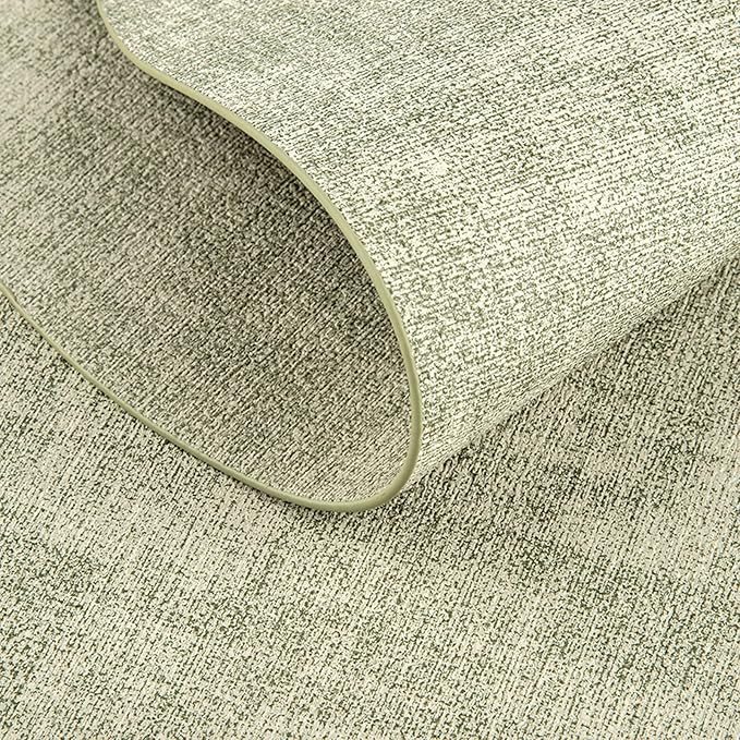 Placemats Set of 4-17" x 11.8" Waterproof & Heat Resistant Oval Place Mats, Wipeable Washable Double Layer Faux Leather Table Mats, Sage Green