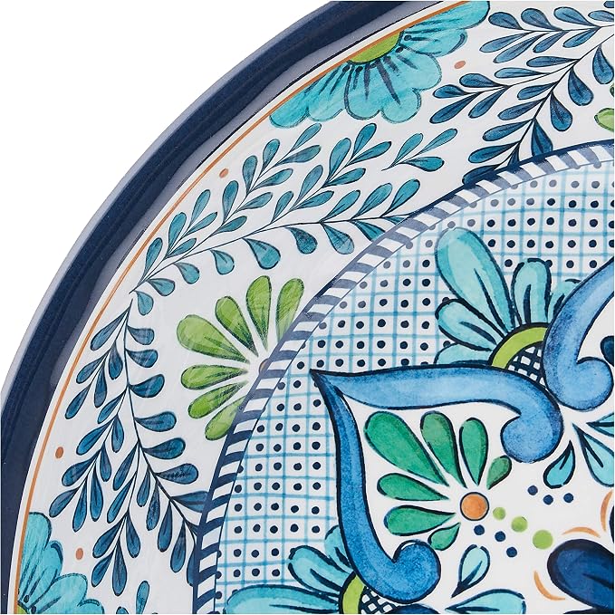 Certified International Talavera Melamine 13.75" x 2.75" Large Serving Bowl, Multicolor -