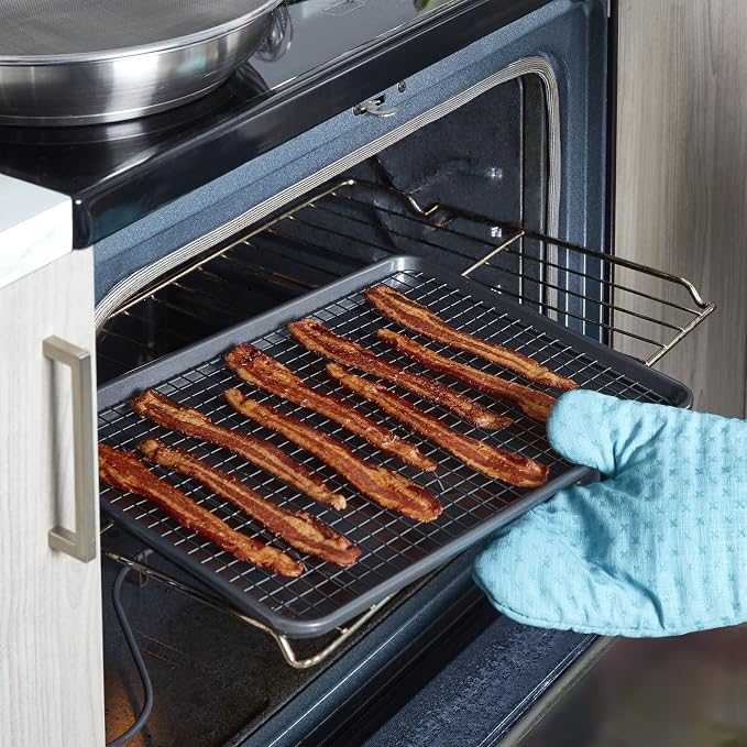 Chicago Metallic Professional Non-Stick Cooling Rack, 16.75-Inch-by-11.75-Inch, Black (Pack of 6)