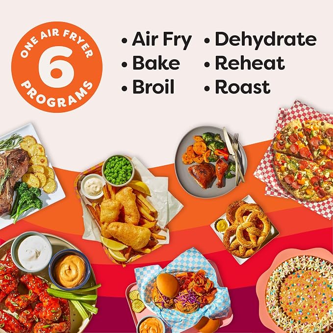 Instant Pot 4QT VORTEX 6-in-1 Mini Air Fryer, Air fry, Bake, Roast, Broil, Dehydrate or Reheat, Stainless Steel, 4 Quarts