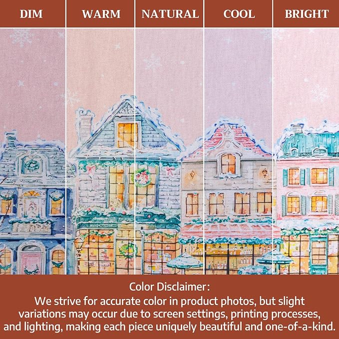 Maison d' Hermine Placemats Set of 4 Reusable 100% Cotton (13"x19") | Cloth Place Mats Washable Table Mats for Kitchen Dining Party Wedding Home Thanksgiving Christmas - Christmas Market - Pink