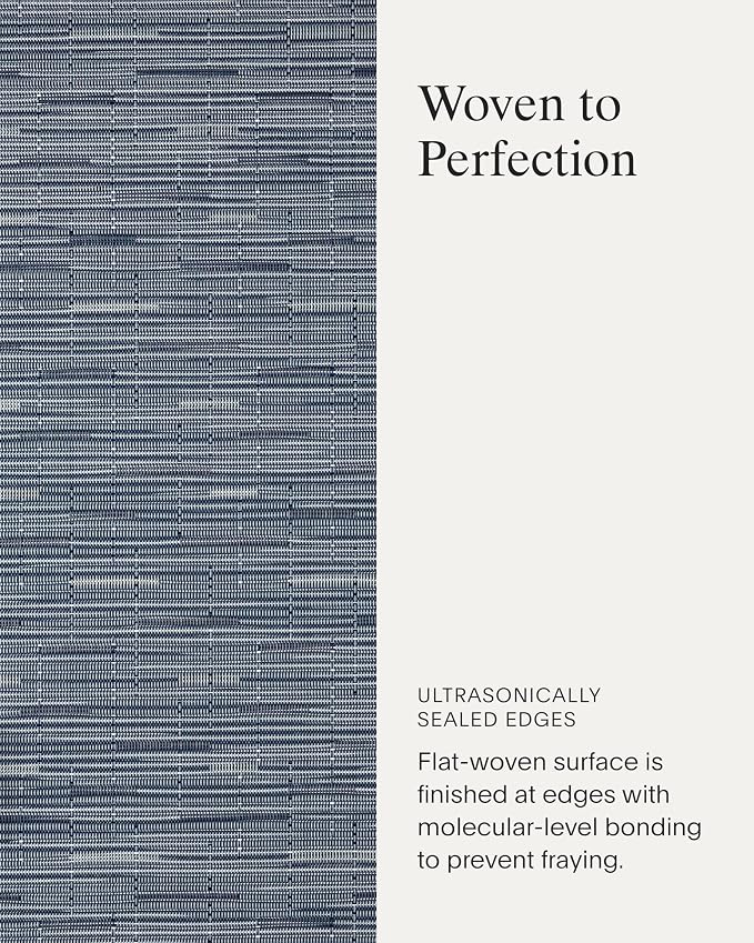Chilewich Bamboo Placemats Set of 4, Woven Rectangle Placemats | Reusable, Stain-Resistant, Indoor/Outdoor Tabletop Protection, 19" x 14", Rain