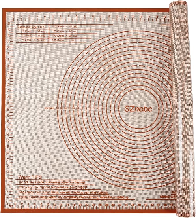 Silicone Pastry Mat 34X26 inch Baking mat Perfect for Dough, Pastry, Pie Crust, Fondant, Cookies, Bread, Pasta/Pizza,Pastry Board, Kitchen Counter Mat